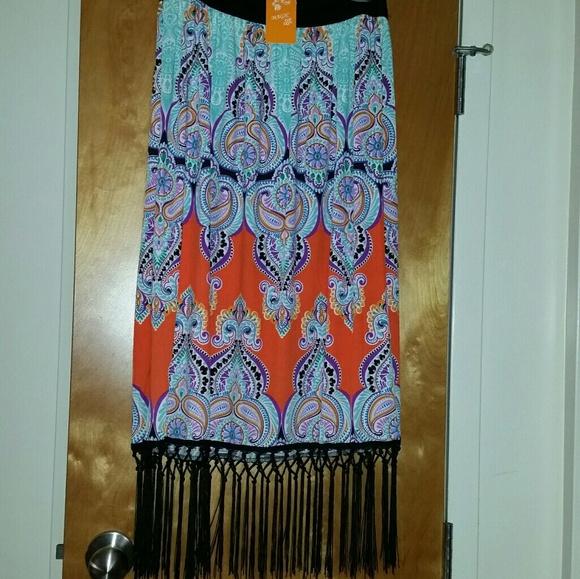 Magic Dresses & Skirts - Long Fringe Skirt